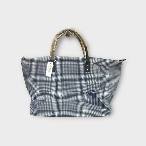 Lulu Dharma Blue Plaid Frasier Weekender NWT - Picture 2 of 7